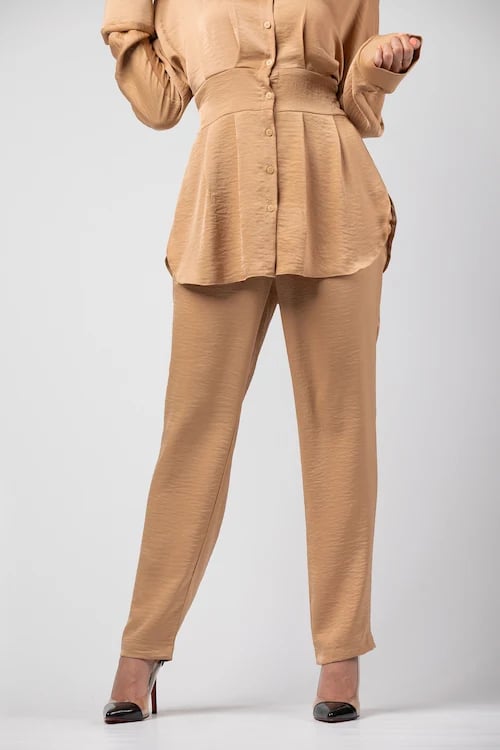 High Waist Flared Trousers