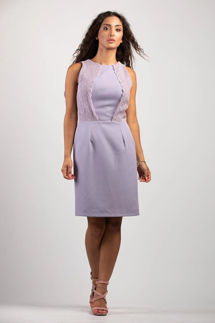 midi dress with lace