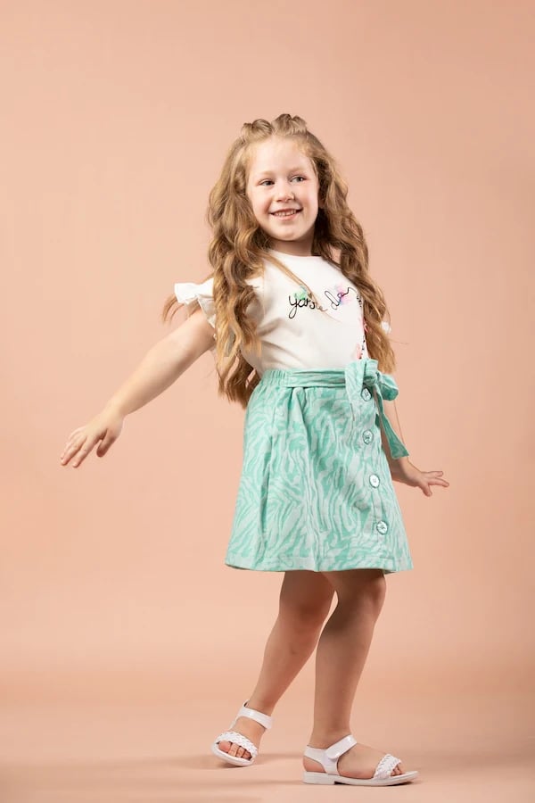 jacquard mini skirt