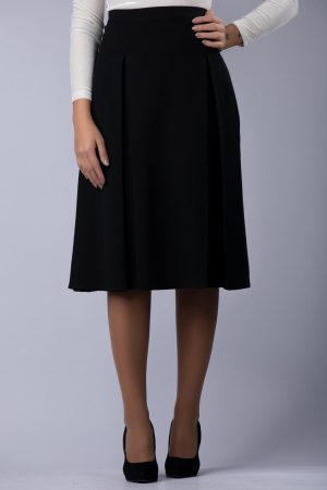 ruffled midi skirt