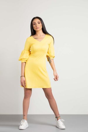 PUFFY SLEEVES DRESS