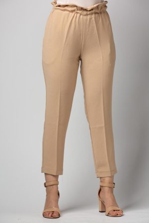 High-waist straight pants