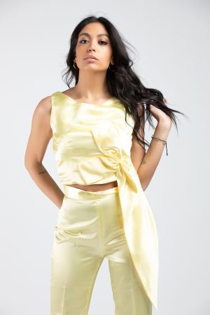 satin bow top