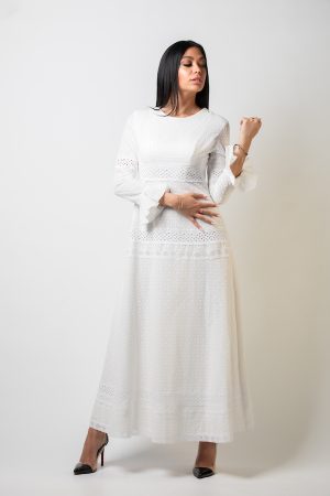 embrodired detailed dress