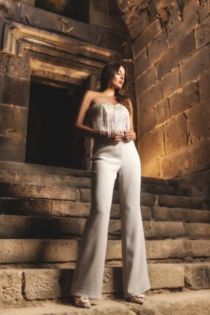 Off Shoulder Embroidered Over All
