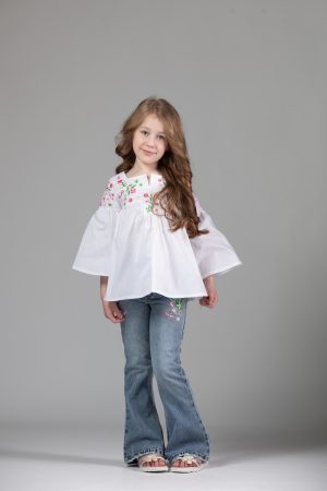 Flare Jeans Pant With Embroidery