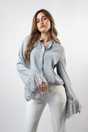 Crepe Long Sleeve Shirt