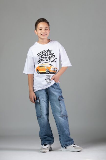 Over Size Cotton Printed T-Shirt