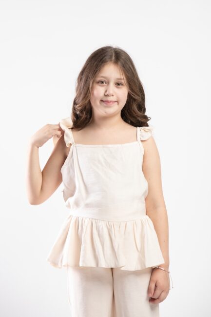 Sleeveless Top With Ruffles