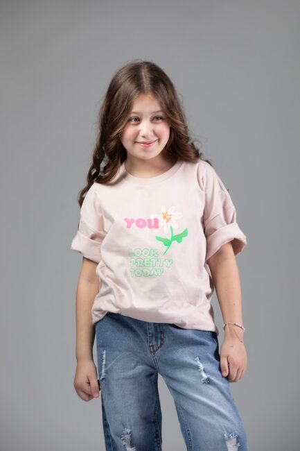 Over Size Cotton Printed T-Shirt