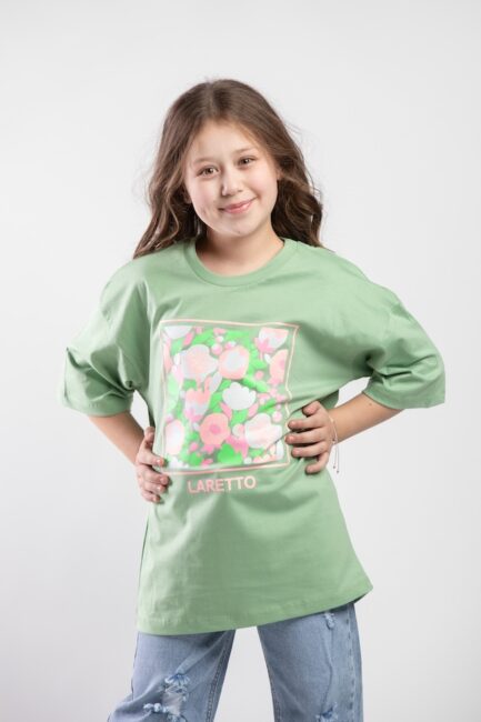 Over Size Cotton Printed T-Shirt