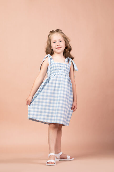 checks rubberd dress