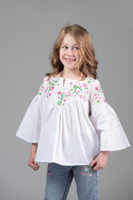 Long Sleeve Blouse With Embroidery