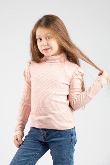 high neck ribbed sweater