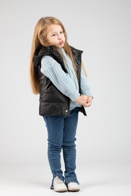 hooded quilted gilet