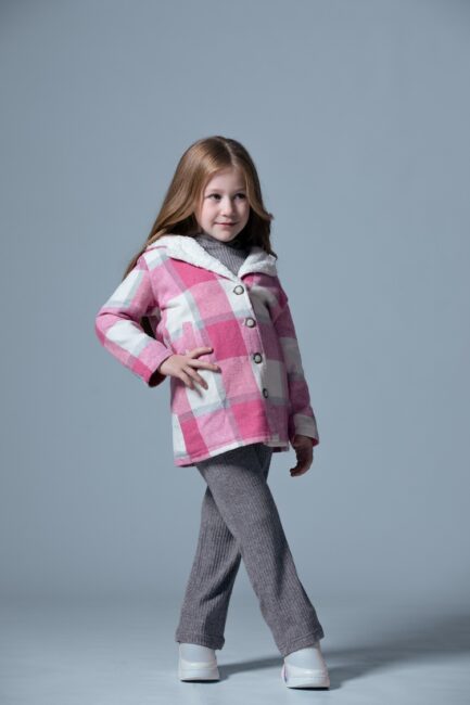 Long Jacket Check Quilted