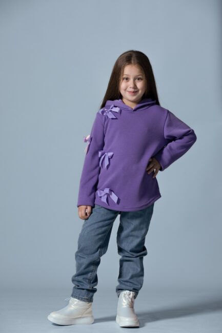 Fleece Sweatshirt Textured Hand Made