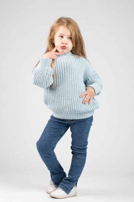 Knitted braided sweater