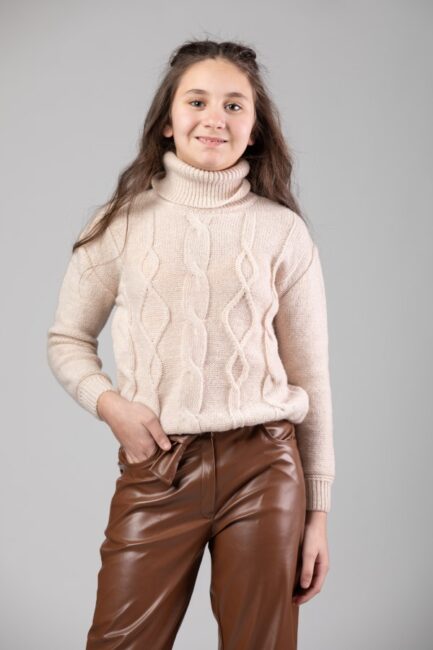 Knitted High Neck Sweater