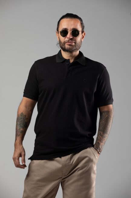 Knitted Cotton Polo T-Shirt