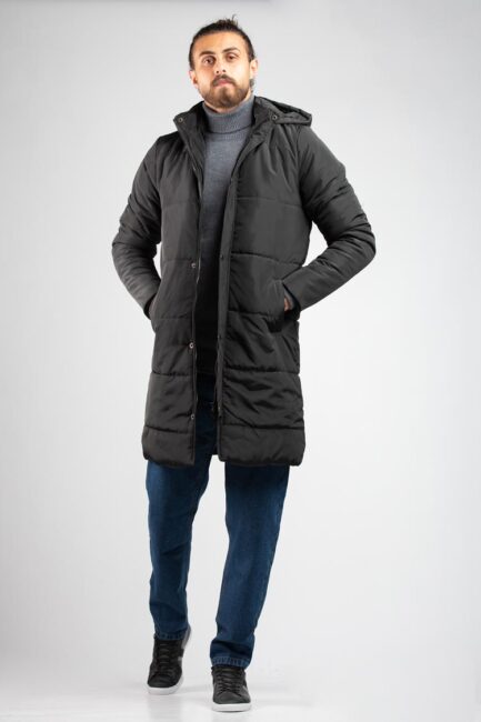 quilted long jacket
