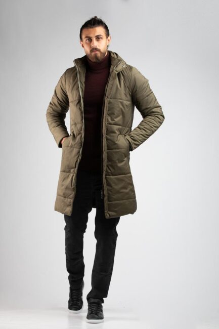 quilted long jacket