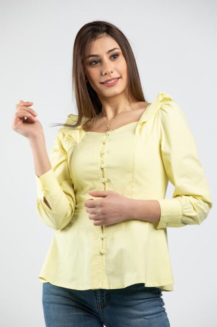 ruffled cotton blouse