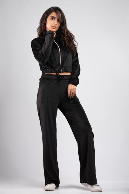 velvet zipped jacket