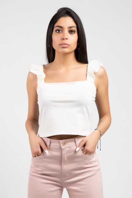Ruffled crop top
