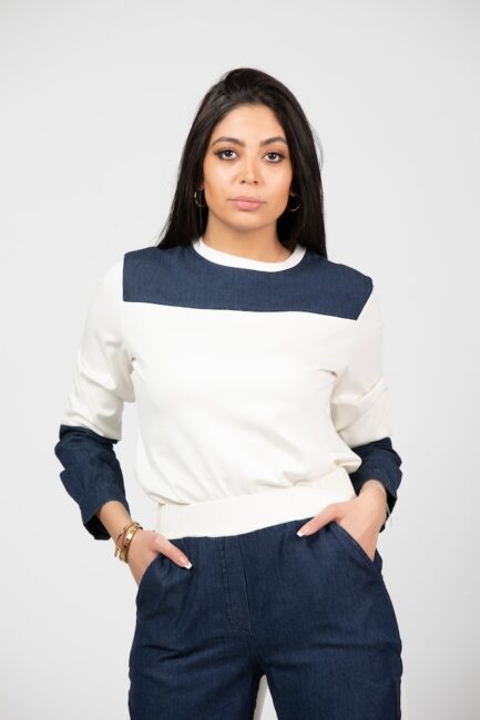 Long Sleeve Top Cotton With Tencel