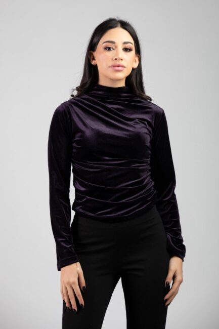 Velvet Long Sleeve Top