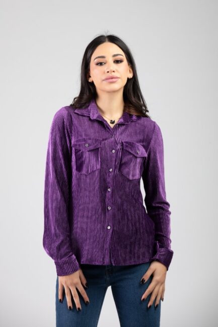 Velvet Long Sleeve Shirt