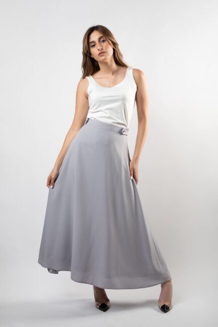 Gaberdine Long Skirt