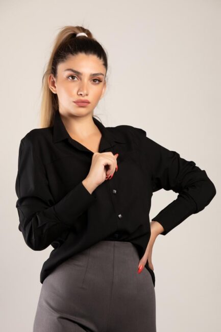 ruffeled sleeves shirt