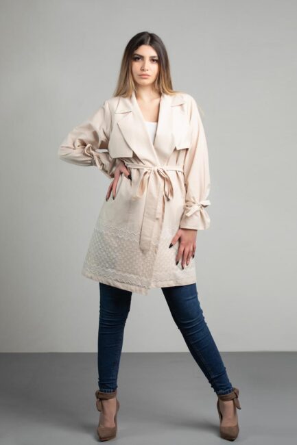 embrodired voile coat