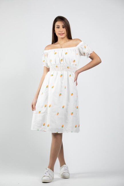 strawberry cotton dress