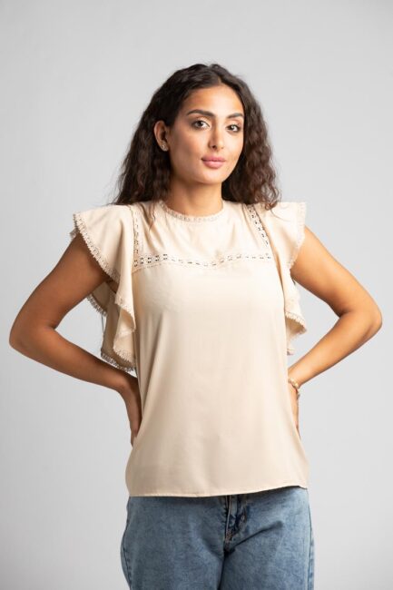 ruffled sleeves blouse