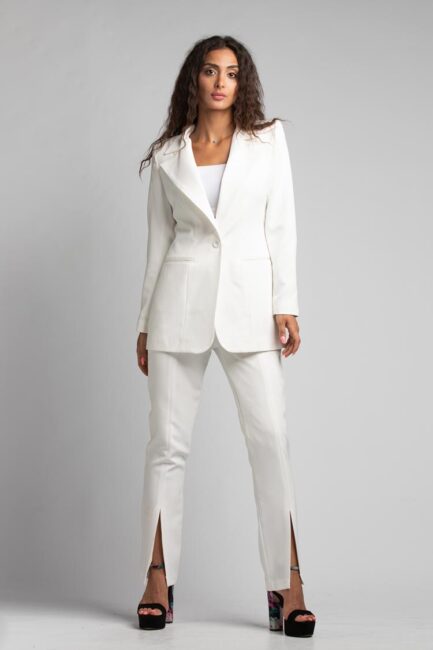 fitted suit blazer
