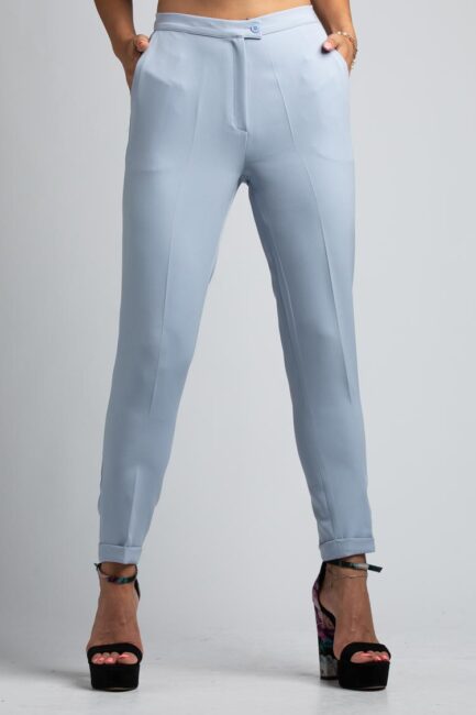 high waist straight trousers