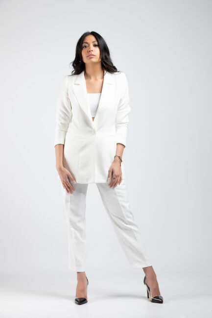 peak lapel suit blazer