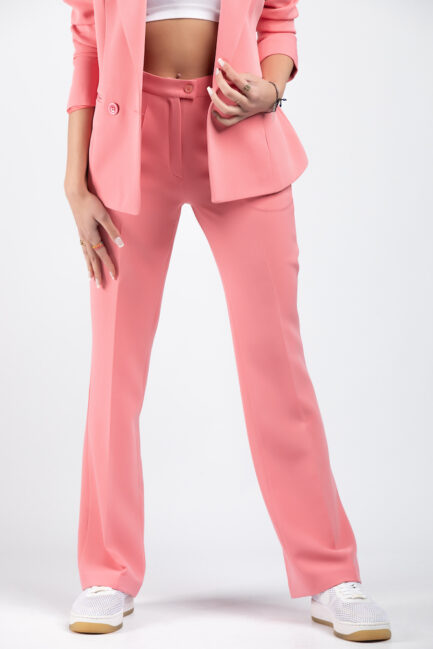 high waist flared trousers