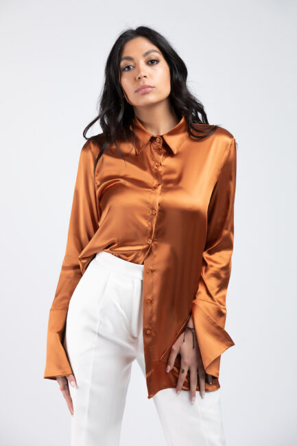 satin flowy shirt