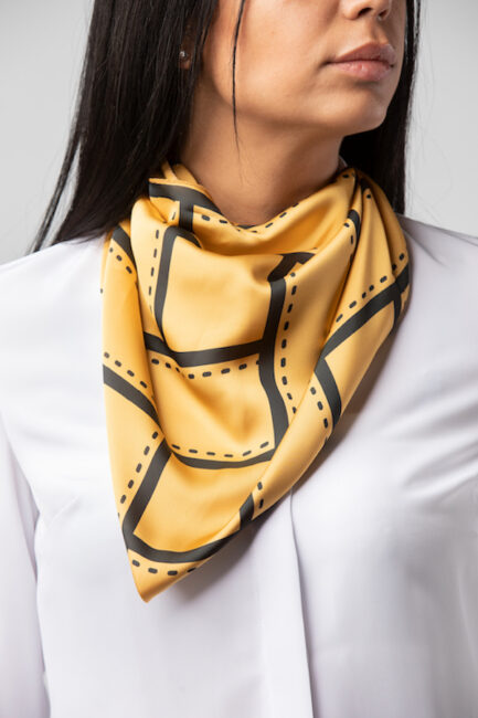 printed satin scarf