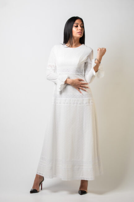 embrodired detailed dress