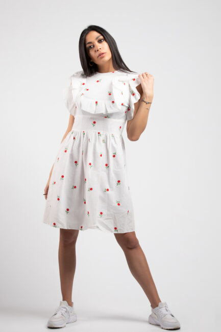 embrodired voile dress