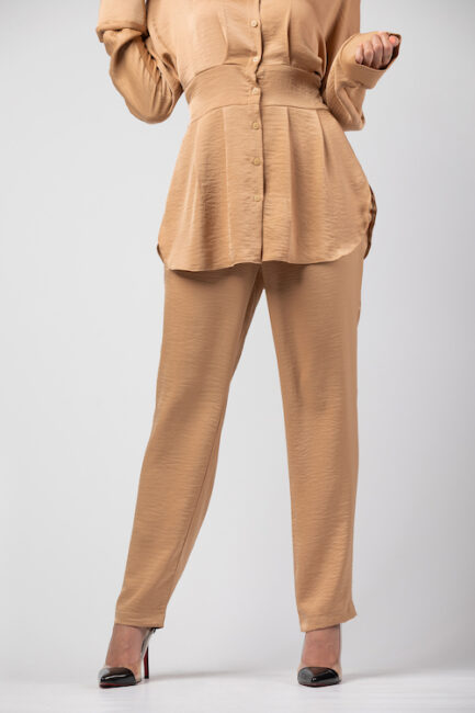 High Waist Flared Trousers
