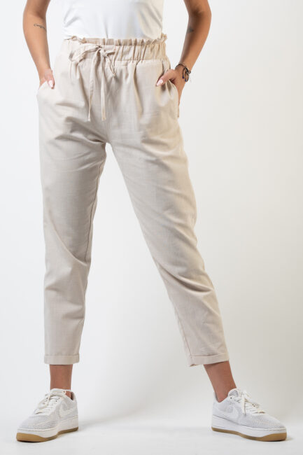 rubbered straight pants