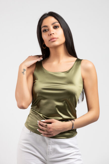 satin basic top