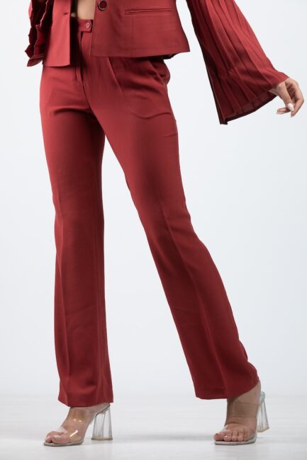 slim straight suit pant