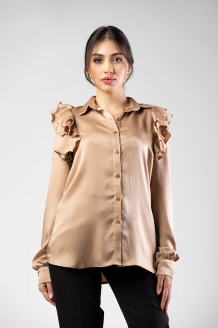 Midi Shirt With Raffles